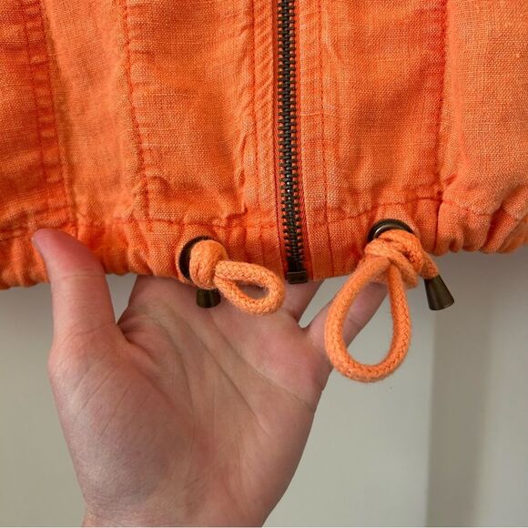 Chico’s Orange Linen Jacket Women's Size 12 - Picture 7 of 9